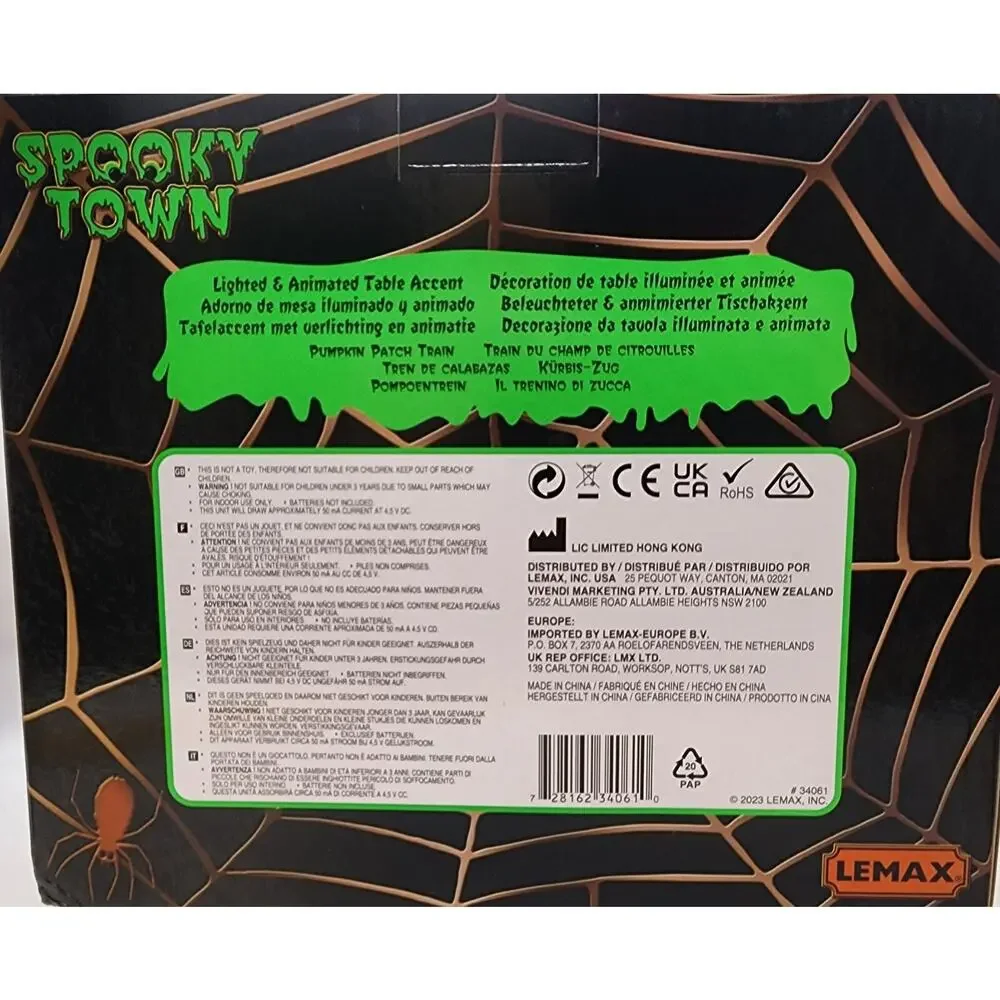 Lemax Spooky Town #34061 Paula's Animated Pumpkin Patch Train Ride 2023 NIB